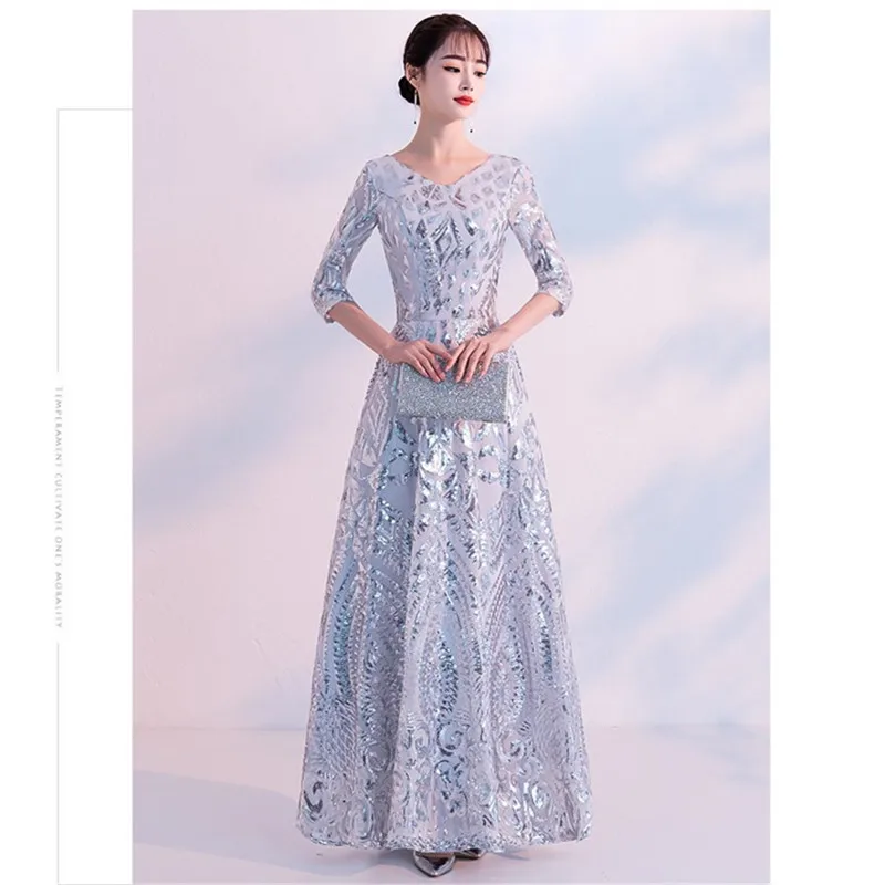 Вечернее платье золотистого цвета с блестками Длинные вечерние платья vestido de festa