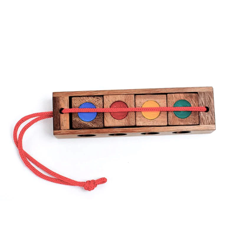 wooden color crazy four blocks classical puzzle brain teaser cube educational toys | Игрушки и хобби