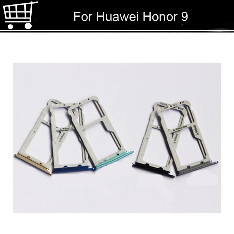 Оригинальный новый серебристый лоток для SIM карты Huawei Honor 9 SD держатель сменный