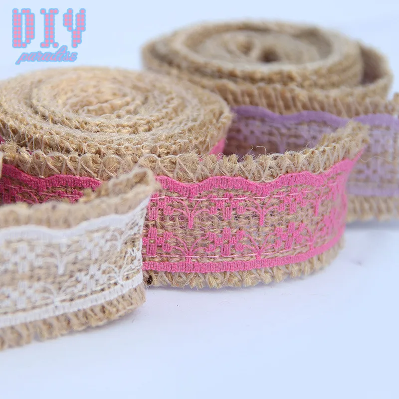 10 м DIY Ручная работа ретро лента из натуральной мешковины кружевная Лента отделка