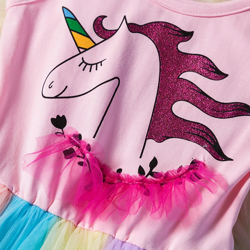 Girls Dresses 2019 Girl Tutu Dress Rainbow Princess Party Toddler Baby Birthday Outfits Children Kids Clothes | Детская одежда и