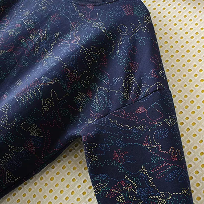 Толстовка Женская повседневная с длинным рукавом и принтом в горошек большого