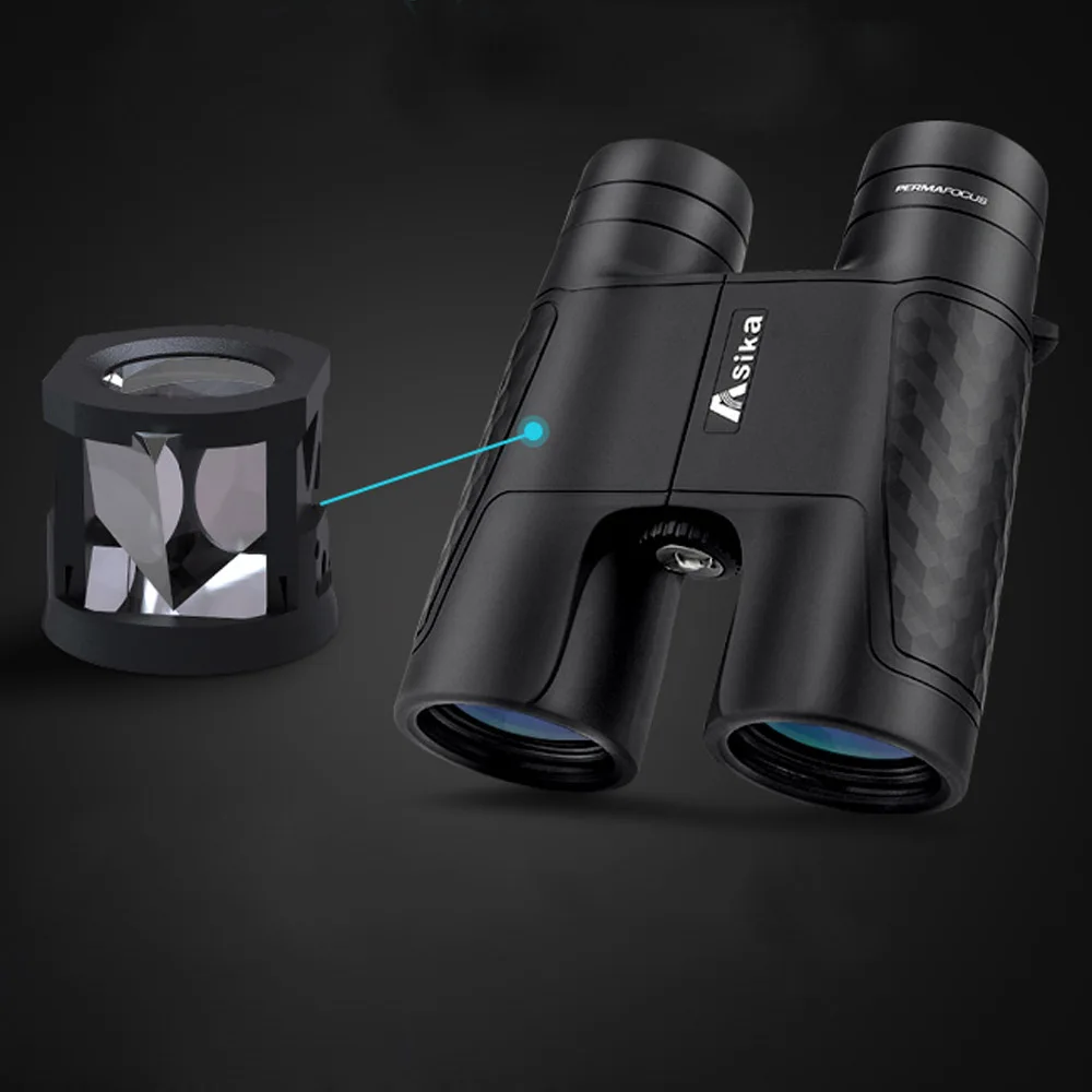 Asika10x42mm бинокль FMC Бесплатный Фокус телескоп среднего размера Крыша Призма