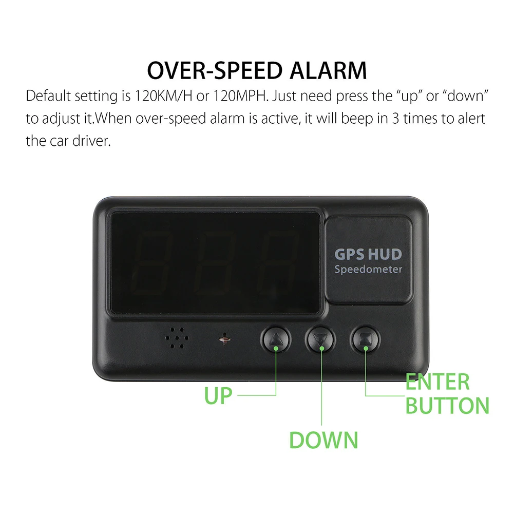 HUD Overspeed Предупреждение удобный цифровой MPH/км автомобиля поставки универсальный