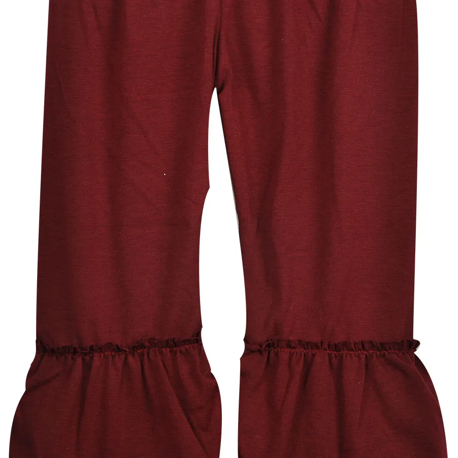 Новый 2017 для детей на осень зиму сплошной винно красные леггинсы модные детские