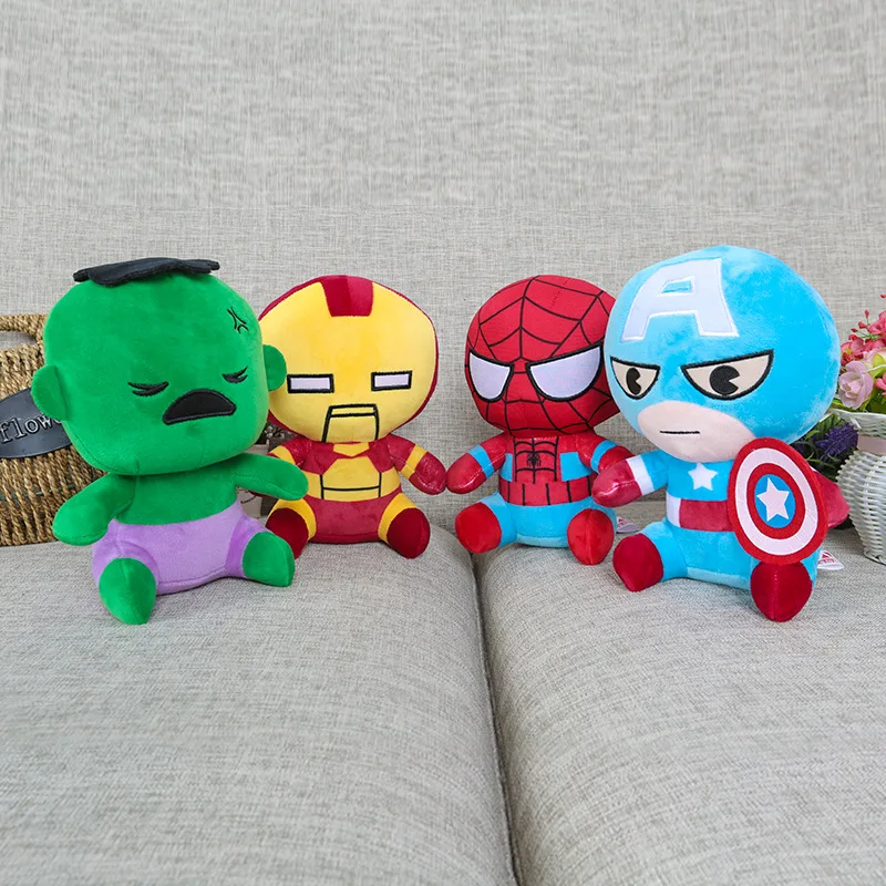 Плюшевые куклы Marvel Avengers супергерои Железный человек Капитан Америка Тор Халк