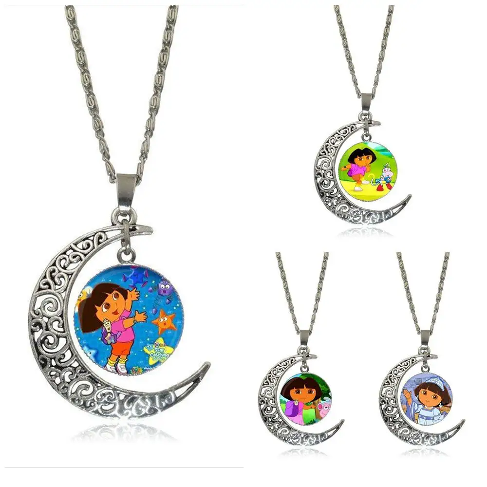 EJ глянцевое ожерелье для девочек в подарок с изображением Доры Explorer ручной