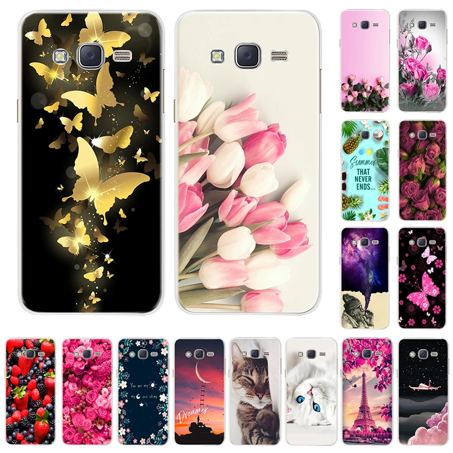 Чехол для Samsung Galaxy J5 2015 j500 задняя крышка силиконовый милый узор тонкий чехол