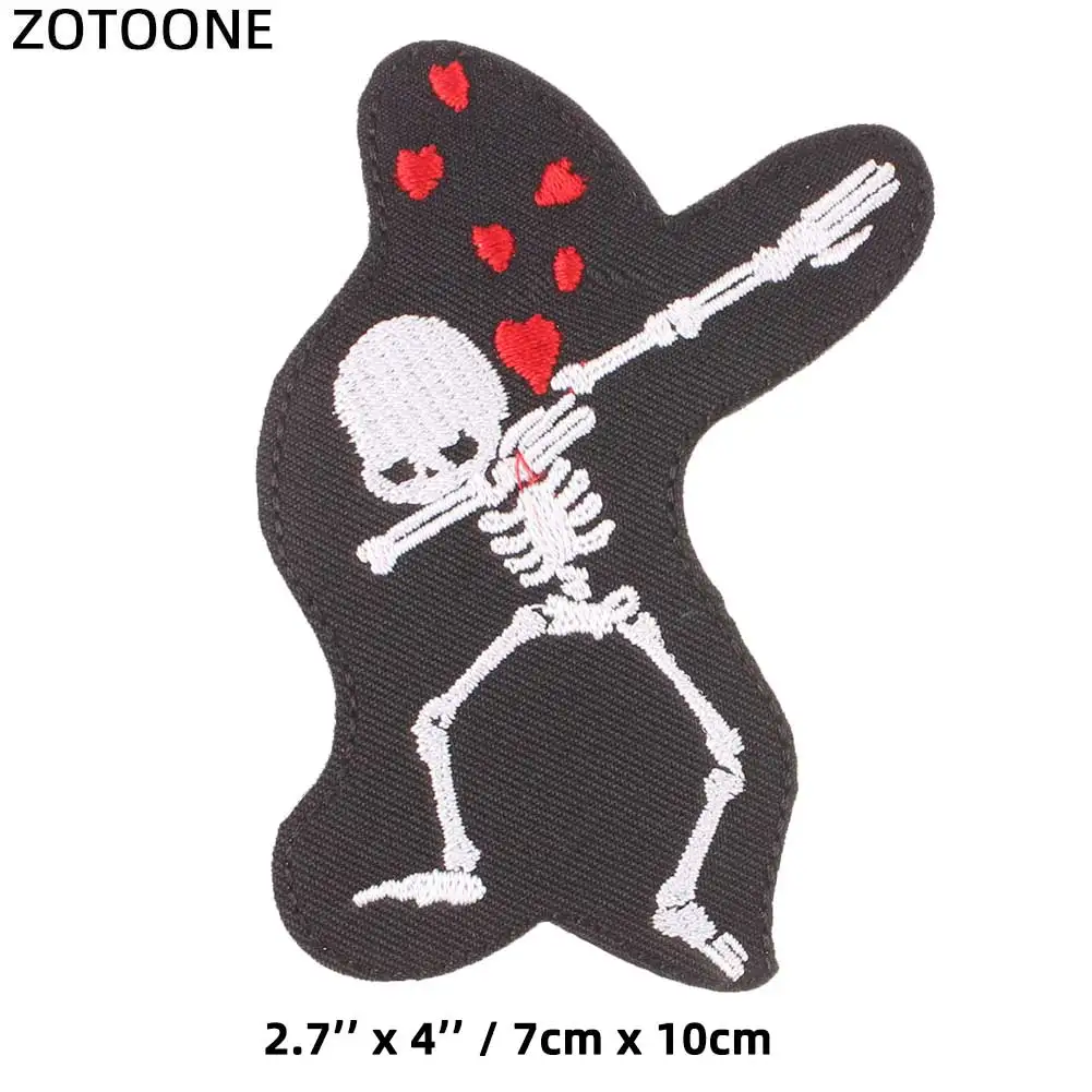 ZOTOONE цветок череп нашивки с лошадьми Diy наклейки железо на одежду теплопередача