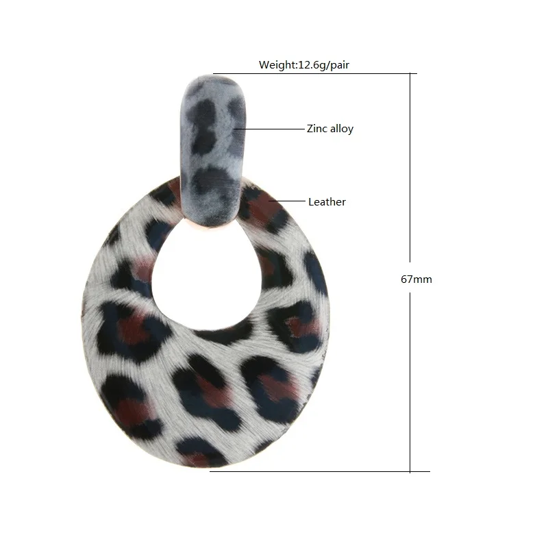 NeeFu WoFu Band tiger кожаные серьги с рисунком большие женские Brinco Ear Oorbellen Рождественский