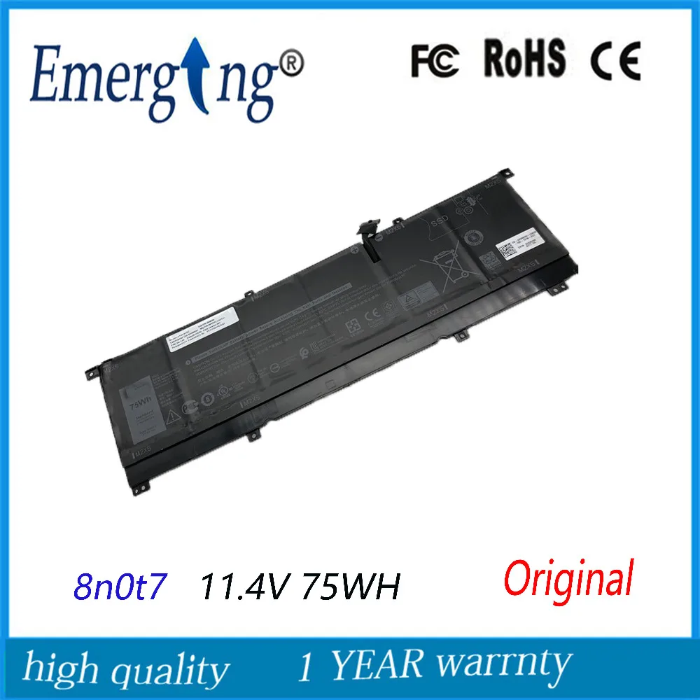 11.4VV 75WH New Original Laptop Battery for Dell 8n0t7 8NOT7