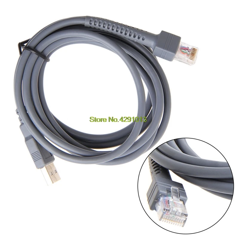 2 м сканер штрих кода USB кабель LS1203 LS2208 LS4208 LS3008 CBA U01 S07ZAR Прямая