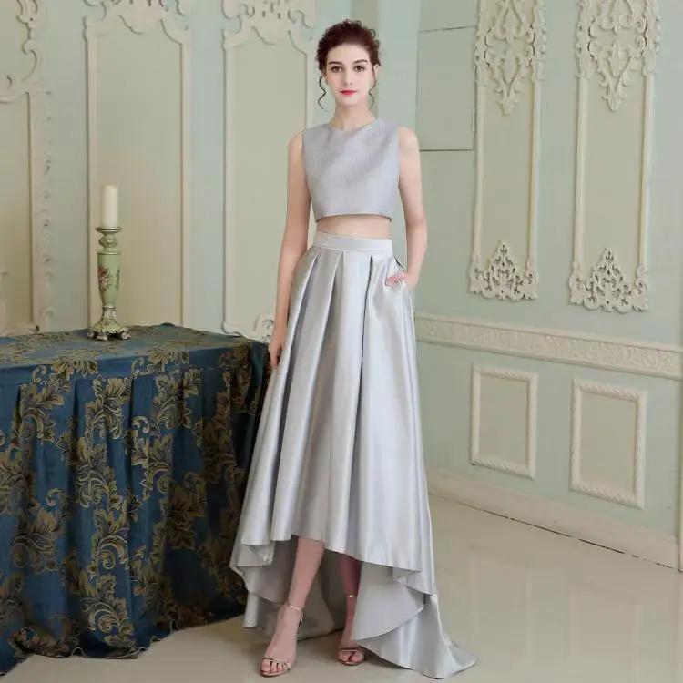Платье vestido de madrinha casamento longo 2021 кружево и атласный высокий низкий 2 шт. бордовый