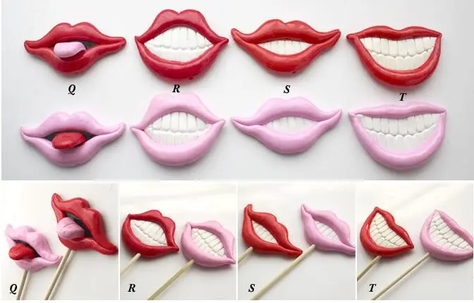 Бесплатная доставка 3 компл./Лот Новый стиль Сексуальная губа ручная работа