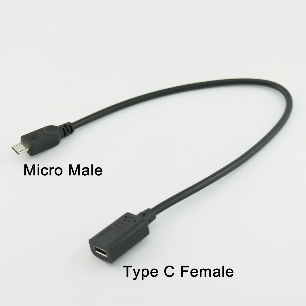 1 шт. Женский адаптер-переходник 3 Type C на Micro USB 5Pin 30 см | Компьютеры и офис