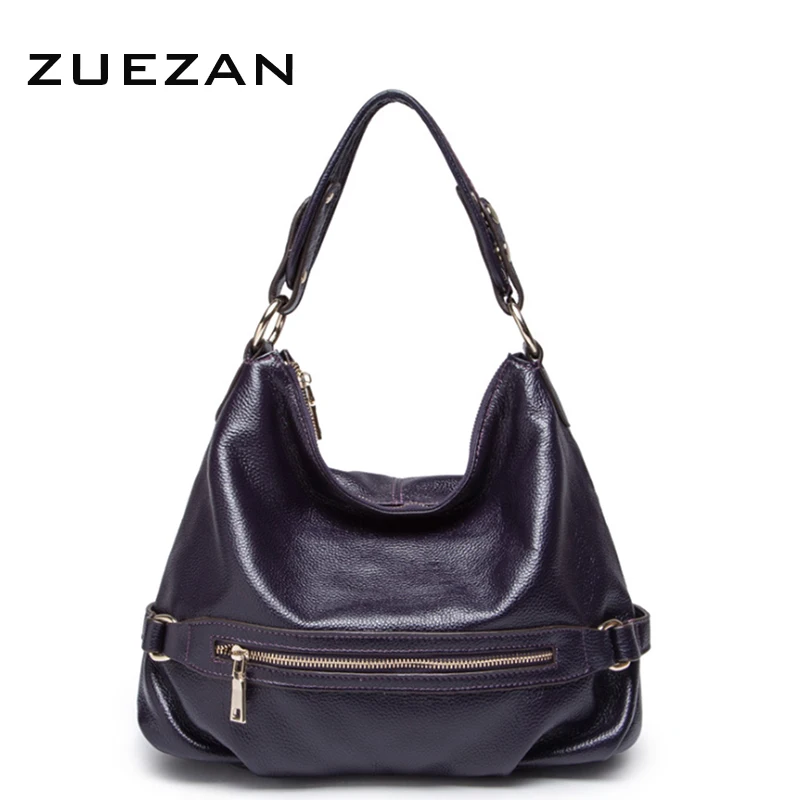 100% Натуральная воловья кожа Сумка Хобо большая женская сумка через плечо из