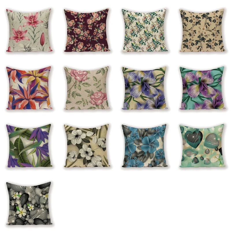 Vintage Decorative Cushion Covers Shabby Chic Sofa Spring Pillowcases Farmhouse Home Decor Pillows Linen Throw Pillow | Дом и сад