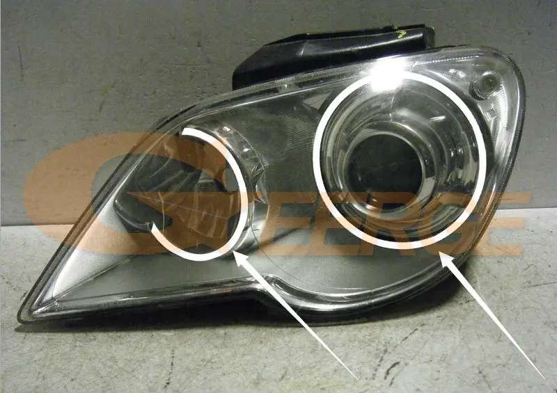 Для Chrysler nicfica 2007 2008 ксеноновые фары отличное Ультра яркое освещение smd комплект светодиодов «глаза ангела» DRL