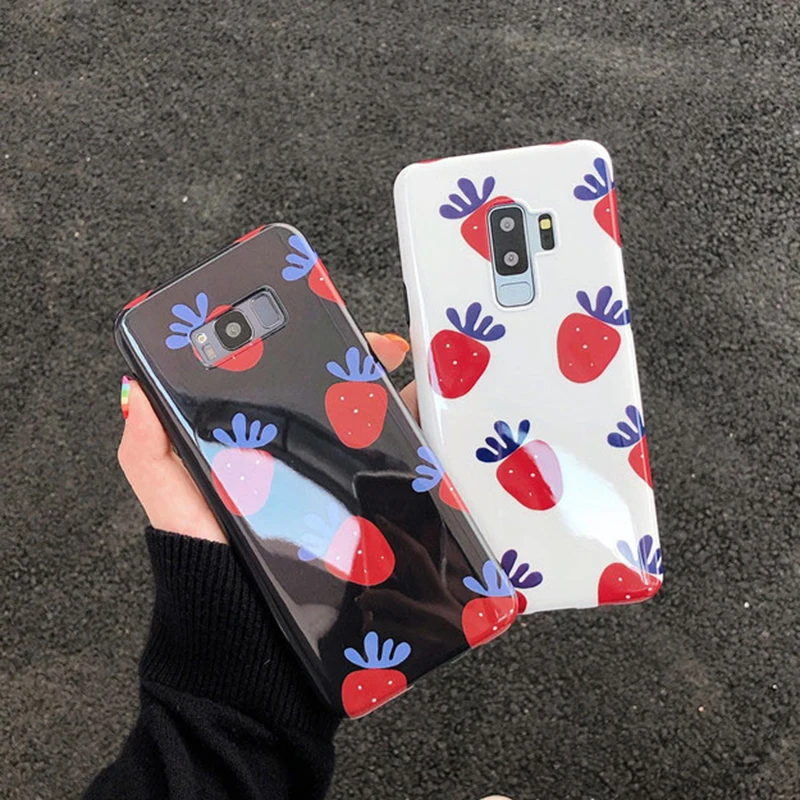 YHBBCASES для Samsung Note 8 9 мультфильм фрукты IMD мягкие чехлы модные милые клубники