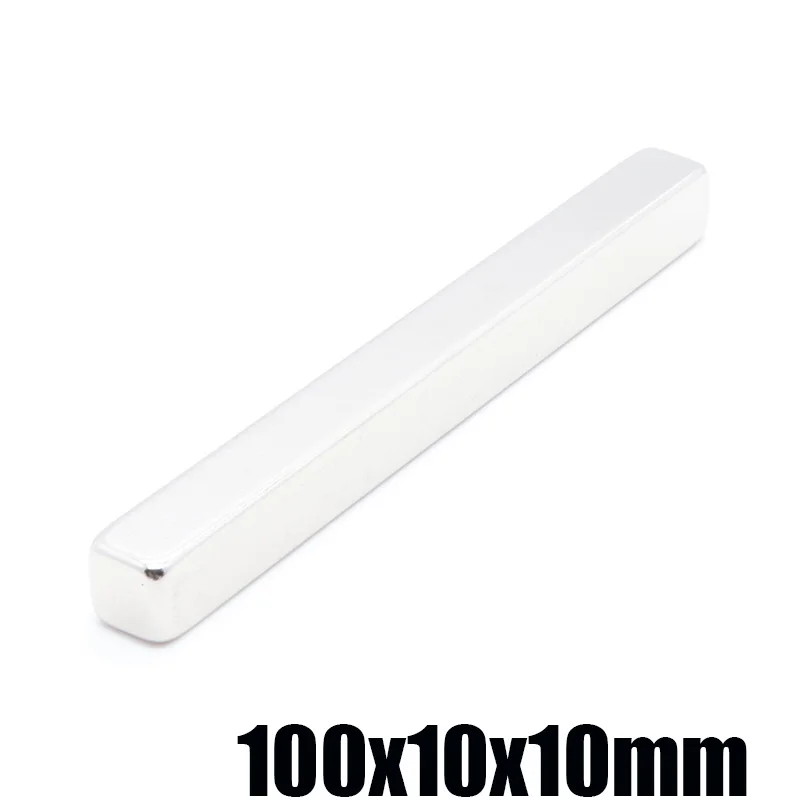 2 шт. 100x10x10 мм прямоугольный магнит 100*10*10 всасывающие неодимовые магниты лист Neodimio