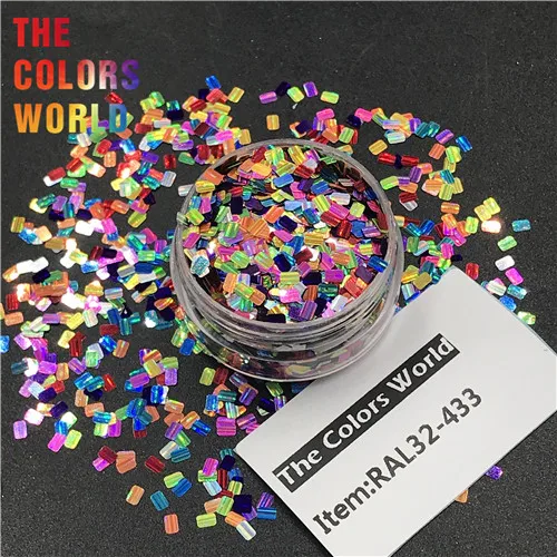 RAL32-433 200g TCT-189 Holographic Stripe Glitter Mix Size Shape For Nail Glitter Nail Art Decoration Nail Gel Makeup Facepaint Manual DIY - Цвет: RAL32-433 200g