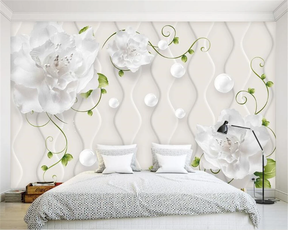 

beibehang Custom wallpaper mural modern hand-painted art floral TV background wall wall papers home decor papier peint wallpaper