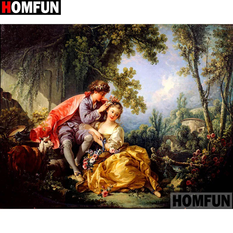 Алмазная вышивка HOMFUN A14415 5D картина с квадратными/круглыми стразами сделай сам