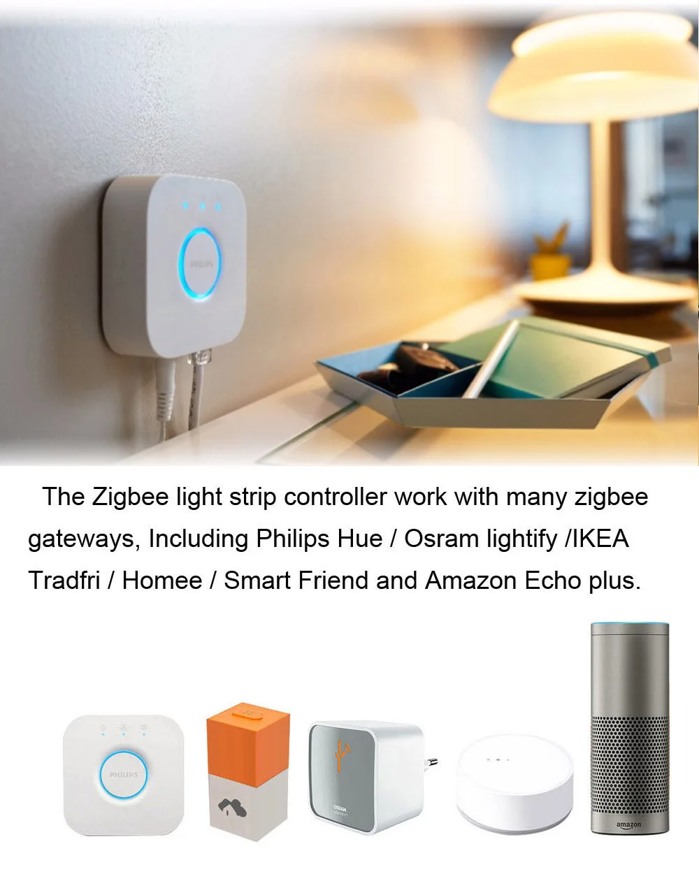 Умный Zigbee мост 9 Вт потолочный светодиодный светильник RGBW работа с основным zigbee мост/шлюз