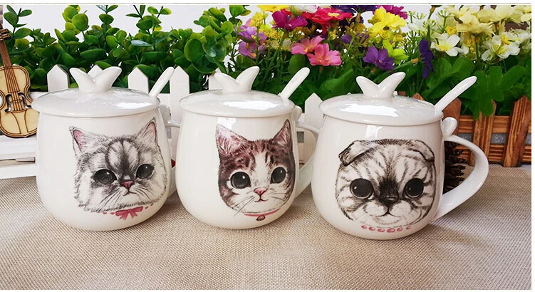 Кружка с изображением кошачьей мордочки новые необычные кружки ручная роспись