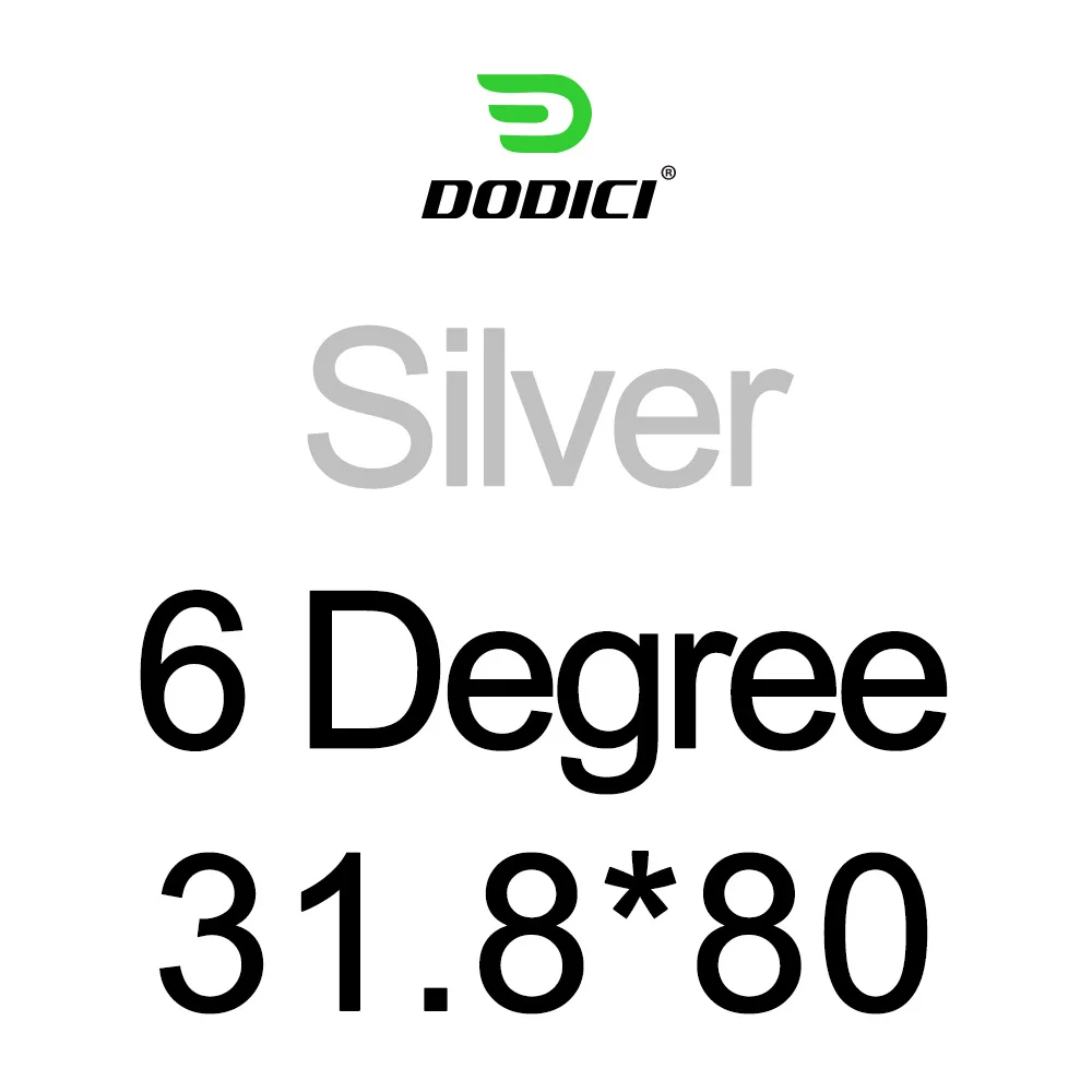 Silver 80mm DODICI велосипедный руль из углепластика волокна стержня стержень для дорожного велосипеда MTB углеродный стол 6 градусов жемчуг Краски блеск для губ 31,8*80/90/100/110/120/130 мм - Цвет: Silver 80mm