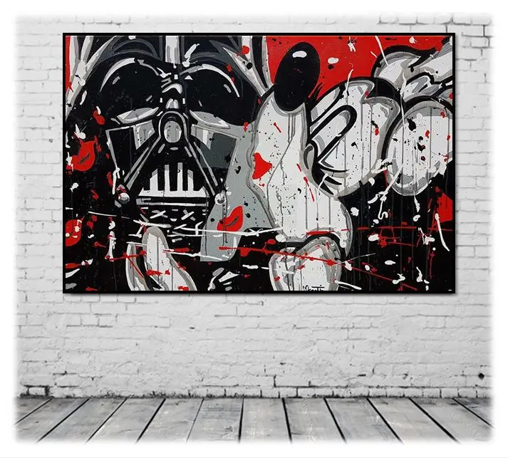 Ручная роспись поп-арт Популярные известные художники на холсте для гостиной