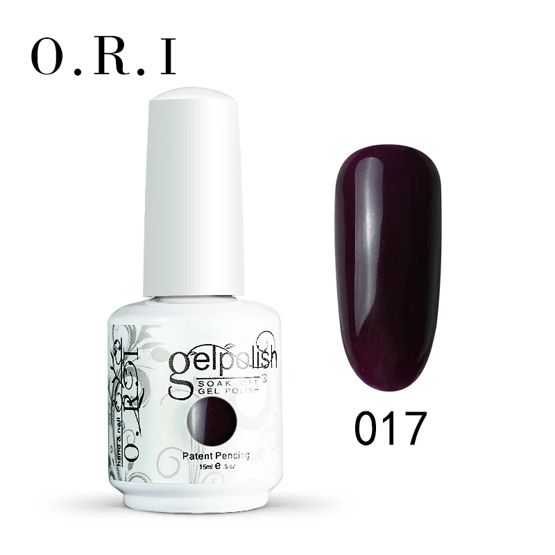 ORI гель для ногтей 15 мл Цветной Гель-лак Светодиодный УФ-гель для ногтей замачиваемый Гель-лак для ногтей Блестящий телесный Красный Гибридный гвоздь-лак - Цвет: 017