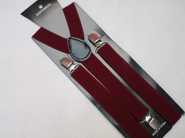 Wine Red Новинка,, однотонные женские/мужские черные эластичные Y-back Эластичные подтяжки для женщин/мужчин - Цвет: Wine Red