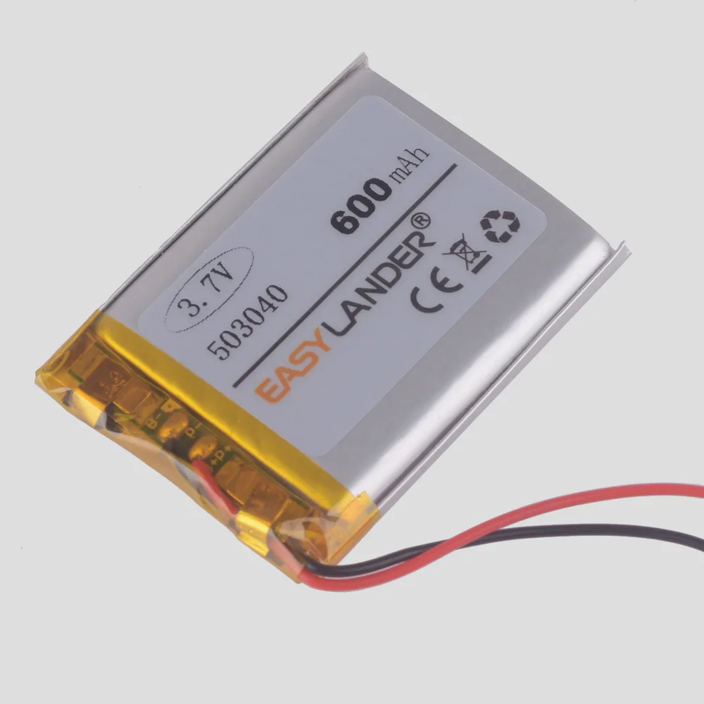 3 7 V литиевая батарея 503040 600mAh тахограф GPS навигатор MP3 полимерные батареи Цифровой