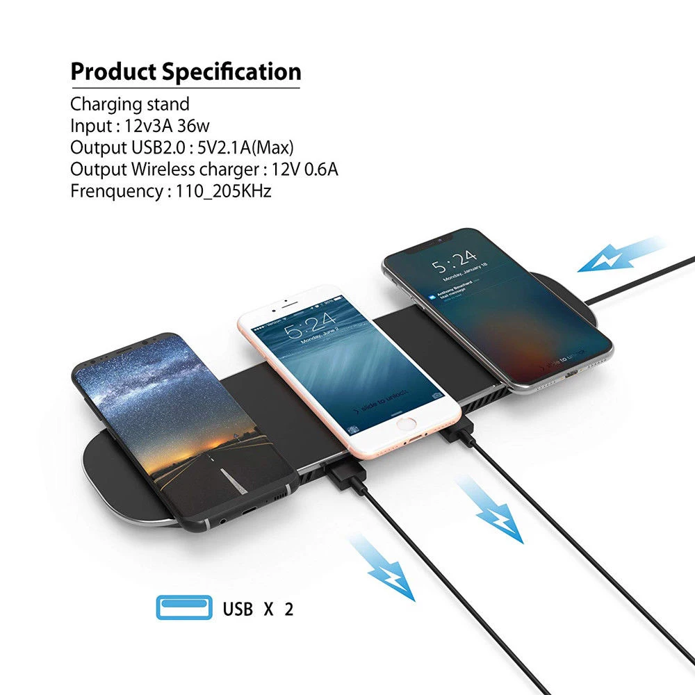 Qi быстрое зарядное устройство для Apple watch Airpod iphone samsung xiaomi беспроводное индукционное зарядное устройство 3 в 1 держатель зарядная станция
