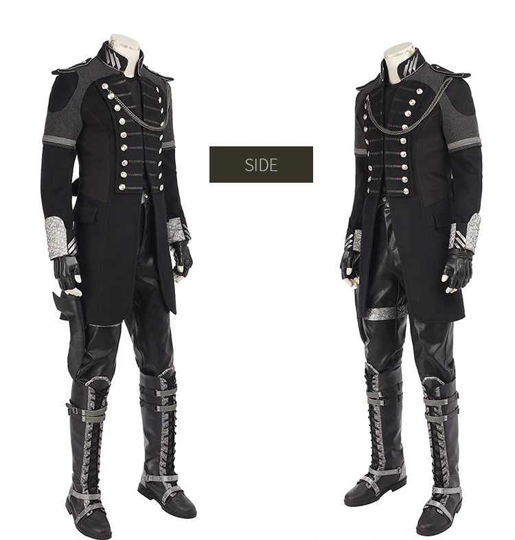 Kingsglaive Final Fantasy XV Nyx Ulric косплей костюм взрослые мужские костюмы косплей Черная куртка костюм из фильма с ботинками