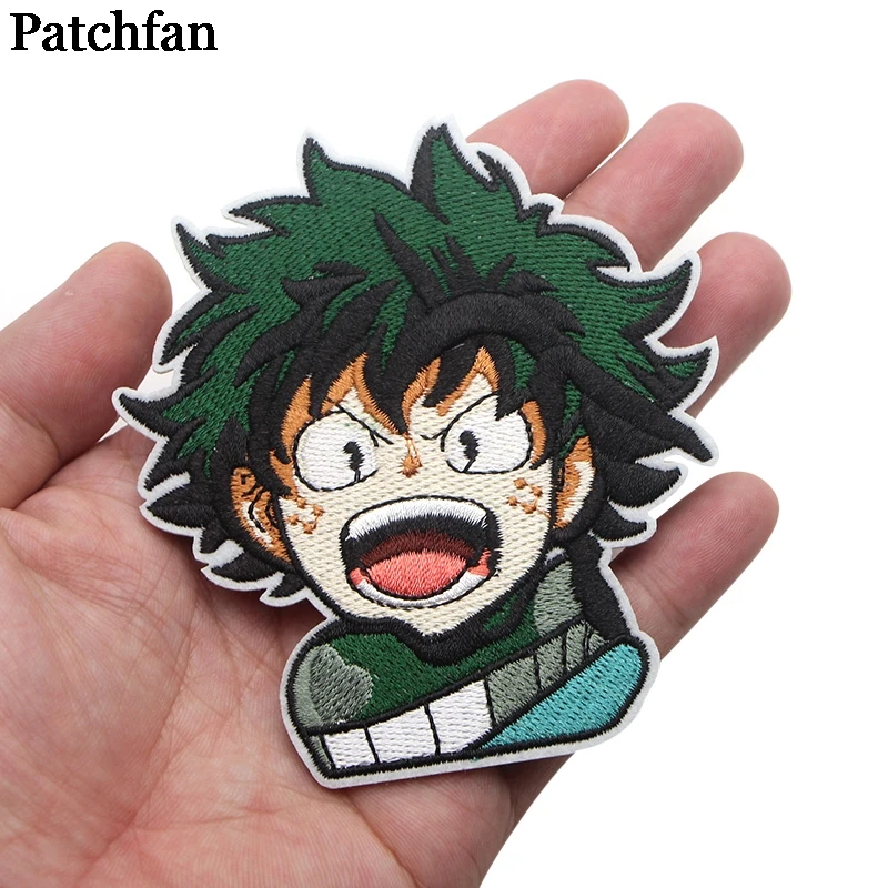 Patchfan My Hero Academy Deku вышитые железные нашивки значки лоскутное шитье аппликация pour куртка наклейки на рюкзак A1991