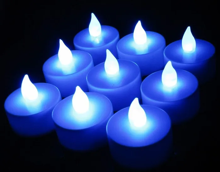 100 шт./лот Светодиодная свеча беспламенная батарейка Чайные свечи романтика