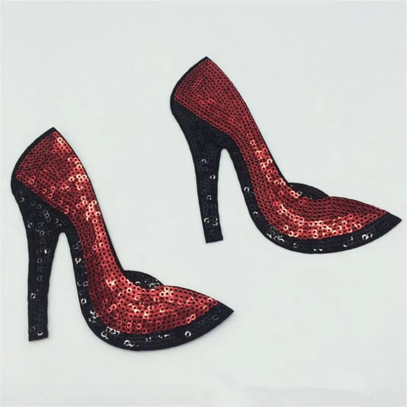 Для женщин/Для мужчин/дети вышивка блестками патч 135 мм обувь на высоком каблуке
