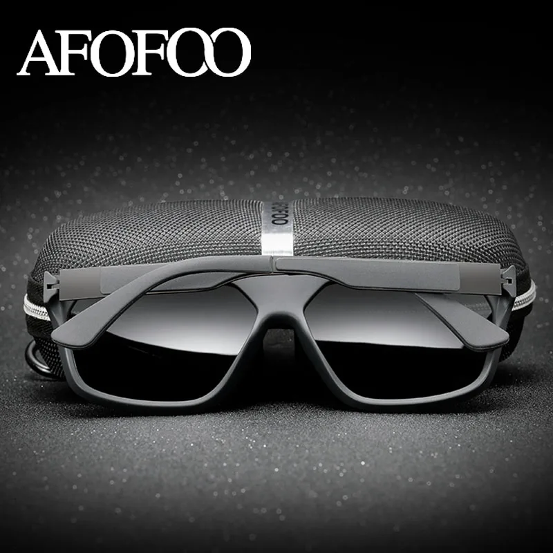 AFOFOO фирменный Дизайн TR90 HD поляризованные солнцезащитные очки Мужские Винтажные Солнцезащитные очки мужские очки для вождения очки UV400 Gafas De Sol