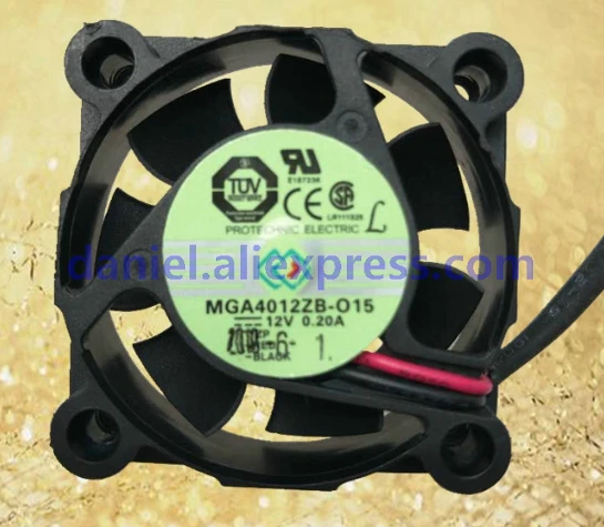 Оригинальный MGA4012ZB-O15 4015 12В 0.20A 2-проводный двухпроводный вентилятор для рассеивания тепла Оригинальный MGA4012ZB-O15 4015 12В 0.20A 2-проводный двухпроводный вентилятор для рассеивания тепла