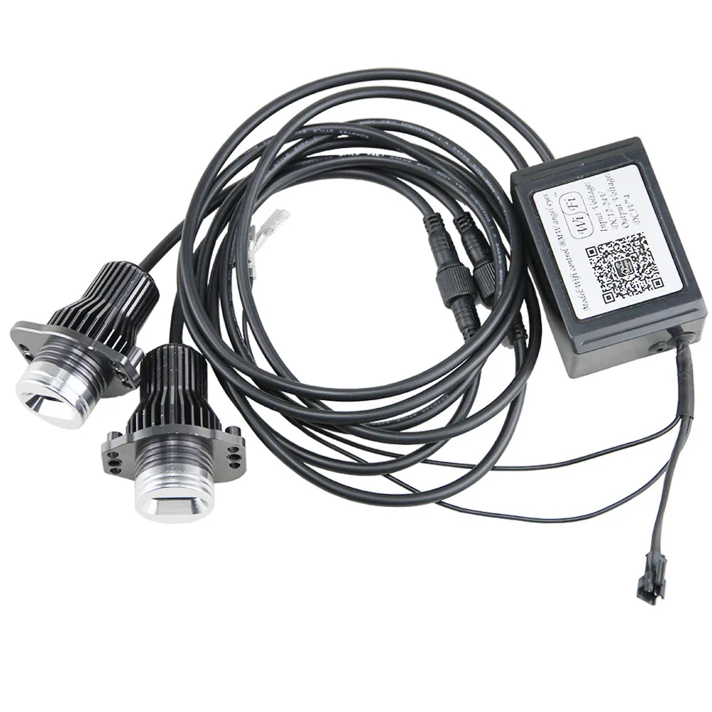 2X 12 Вт WIFI управление RGB CREE чипы светодиодсветодиодный ангельские глазки набор