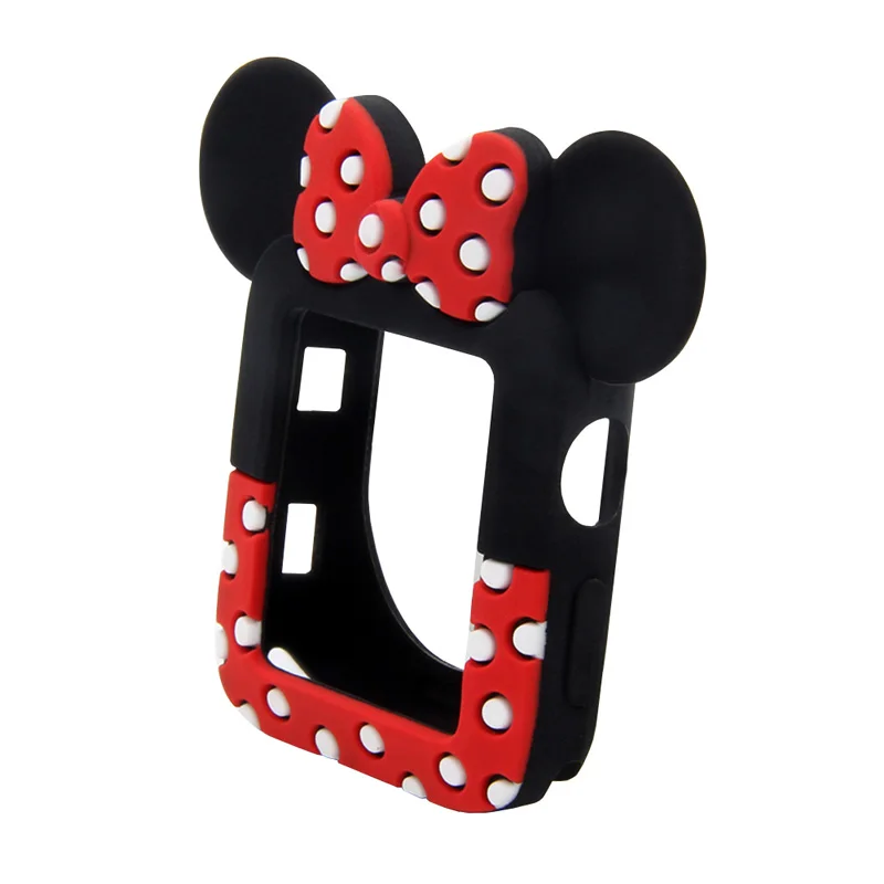 Часы с рисунком Minnie на циферблате чехол для Apple Watch 3 2 1 мультяшный защитный чехол для iwatch 38 мм 42 мм бампер милые уши Микки Мауса мягкий чехол