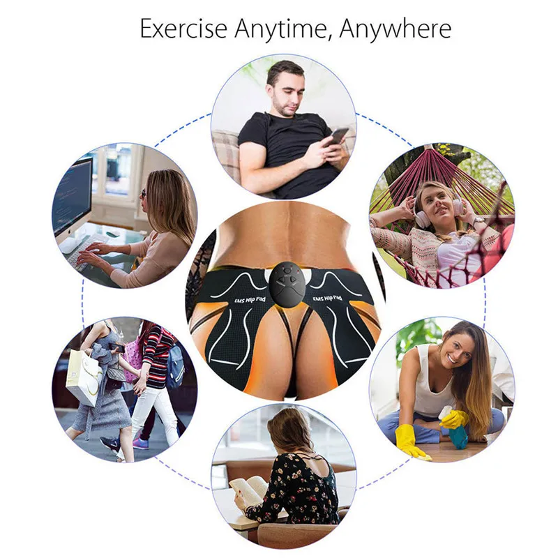 

EMS Hip Trainer Wireless Muscle Stimulator Buttock Tighter Lifter Fitness Massage Machine Vibration Stimulation Body Slimming