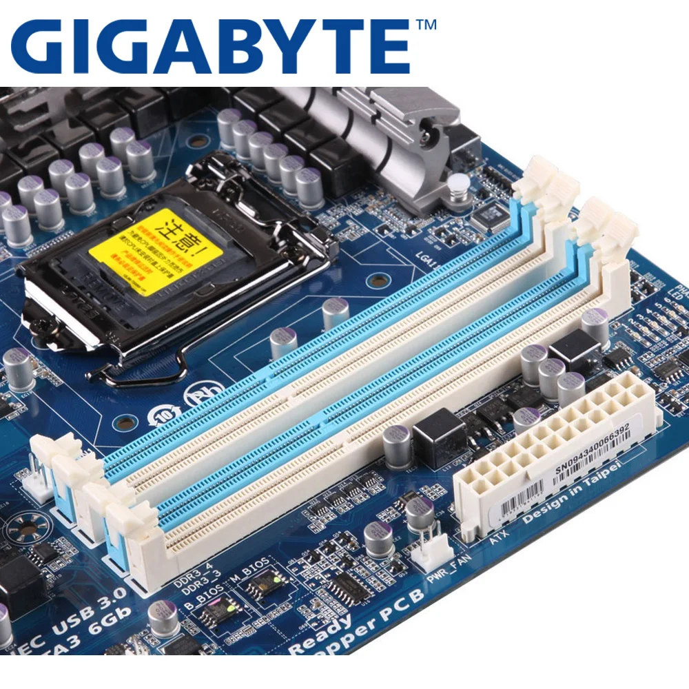GIGABYTE GA P55A UD3R настольная материнская плата P55 розетка LGA 1156 i3 i5 i7 DDR3 16G ATX
