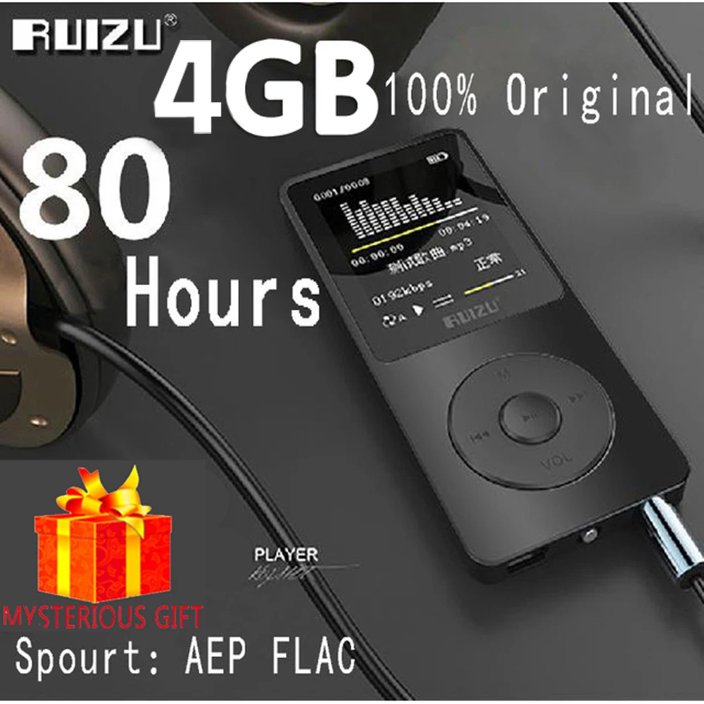 Ruizu X02 портативный без потерь цифровой Спорт экран Hifi аудио Mp 3 мини музыка Mp3