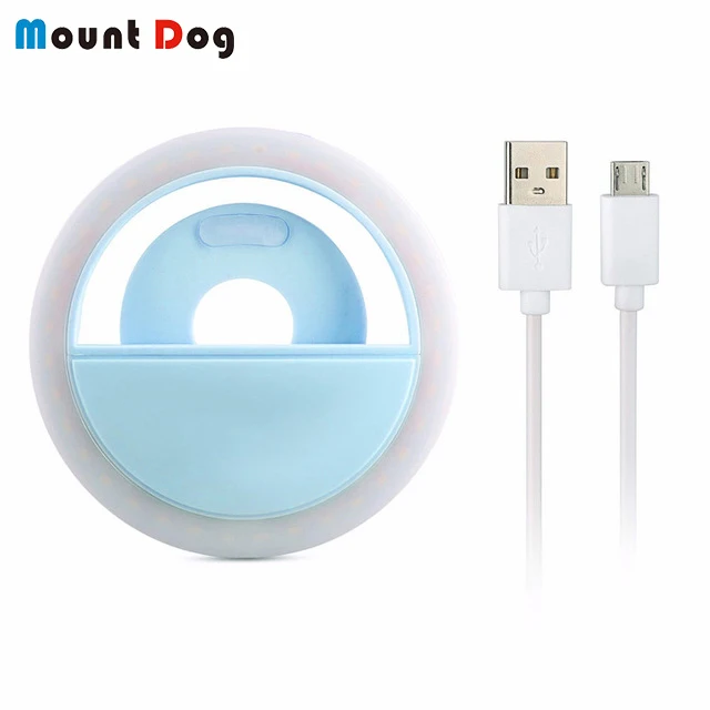 5600 К Светодиодный кольцевой светильник для селфи с зарядкой от USB для iPhone, дополнительный светильник ing Night Darkness Selfie Enhancing для телефона, заполняющий светильник - Цвет: 5600 К