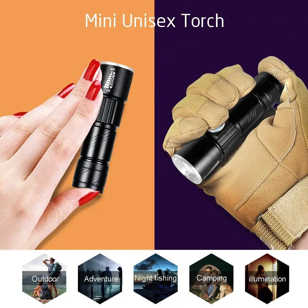 Фонарик светодиодный портативный с зарядкой от USB 2000 лм|Фонарики и осветительные