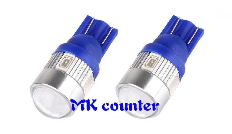 50 шт. Высокая мощность T10 6SMD 5630 светодиодный объектив с объективом 6 SMD W5W 194 168 501