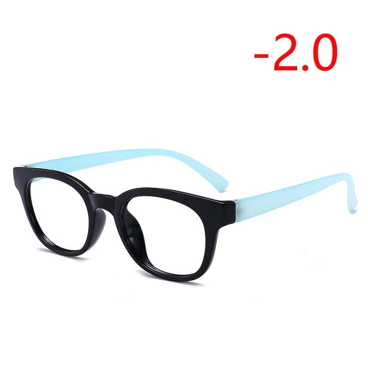 Myopia 200 TR90 очки для близорукости для женщин и мужчин ретро овальные короткие очки для коррекции зрения литературные студенческие очки по рецепту-1,0-1,5 до-4,0 - Цвет оправы: Myopia 200